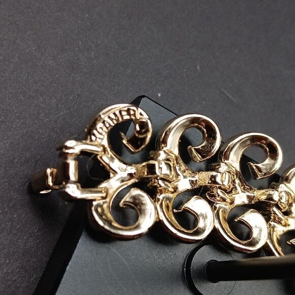 Kramer Vintage Swirl Link ĺ Goldtone Bracelet Excellent Pre-Owned Condition - Picture 3 of 3